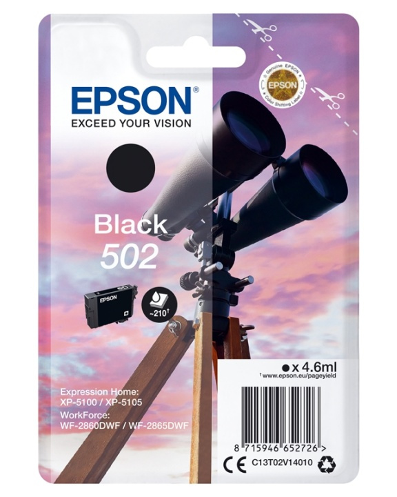 Epson Singlepack Black 502 Ink in de groep COMPUTERS & RANDAPPARATUUR / Printers & Accessoires / Inkt & Toner / Inktpatronen / Epson bij TP E-commerce Nordic AB (A14117)