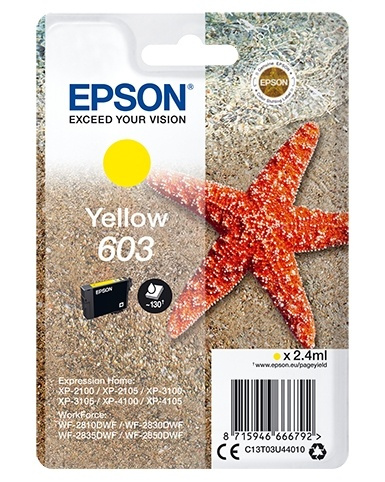 Epson Singlepack Yellow 603 Ink in de groep COMPUTERS & RANDAPPARATUUR / Printers & Accessoires / Inkt & Toner / Inktpatronen / Epson bij TP E-commerce Nordic AB (A14119)
