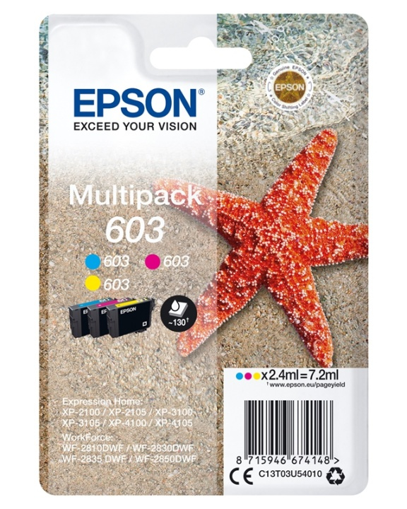 Epson Multipack 3-colours 603 Ink in de groep COMPUTERS & RANDAPPARATUUR / Printers & Accessoires / Inkt & Toner / Inktpatronen / Epson bij TP E-commerce Nordic AB (A14121)
