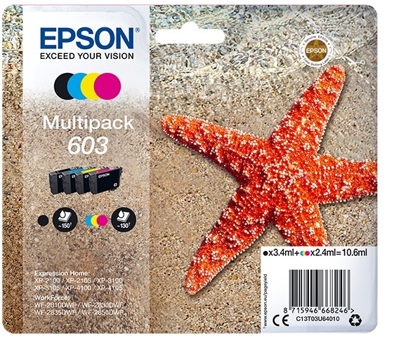 Epson Multipack 4-colours 603 Ink in de groep COMPUTERS & RANDAPPARATUUR / Printers & Accessoires / Inkt & Toner / Inktpatronen / Epson bij TP E-commerce Nordic AB (A14122)