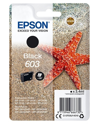Epson Singlepack Black 603 Ink in de groep COMPUTERS & RANDAPPARATUUR / Printers & Accessoires / Inkt & Toner / Inktpatronen / Epson bij TP E-commerce Nordic AB (A14124)
