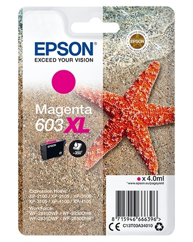 Epson Singlepack Magenta 603XL Ink in de groep COMPUTERS & RANDAPPARATUUR / Printers & Accessoires / Inkt & Toner / Inktpatronen / Epson bij TP E-commerce Nordic AB (A14126)