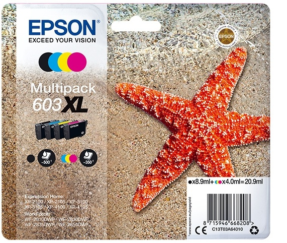 Epson Multipack 4-colours 603XL Ink in de groep COMPUTERS & RANDAPPARATUUR / Printers & Accessoires / Inkt & Toner / Inktpatronen / Epson bij TP E-commerce Nordic AB (A14127)