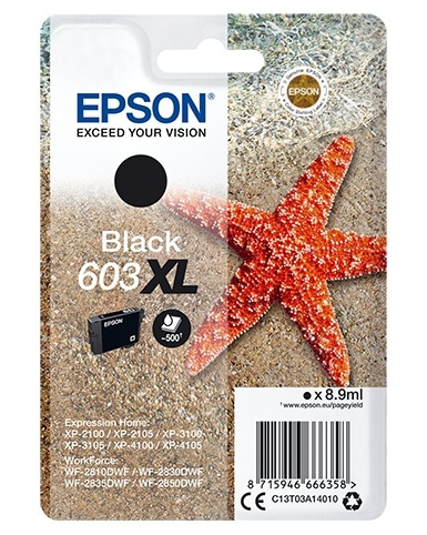 Epson Singlepack Black 603XL Ink in de groep COMPUTERS & RANDAPPARATUUR / Printers & Accessoires / Inkt & Toner / Inktpatronen / Epson bij TP E-commerce Nordic AB (A14128)