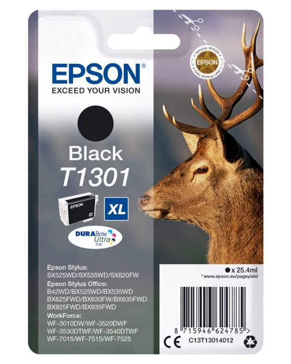 Epson Stag Enpack svart T1301 DURABrite Ultra-bläck in de groep COMPUTERS & RANDAPPARATUUR / Printers & Accessoires / Inkt & Toner / Inktpatronen / Epson bij TP E-commerce Nordic AB (A14138)