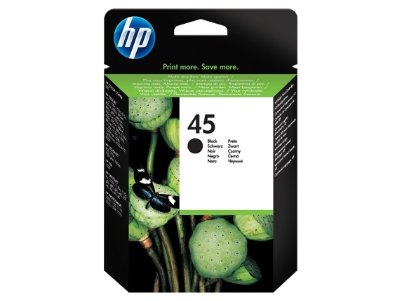 HP 45 bläckpatroner 1 styck Original Svart in de groep COMPUTERS & RANDAPPARATUUR / Printers & Accessoires / Inkt & Toner / Inktpatronen / HP bij TP E-commerce Nordic AB (A14173)