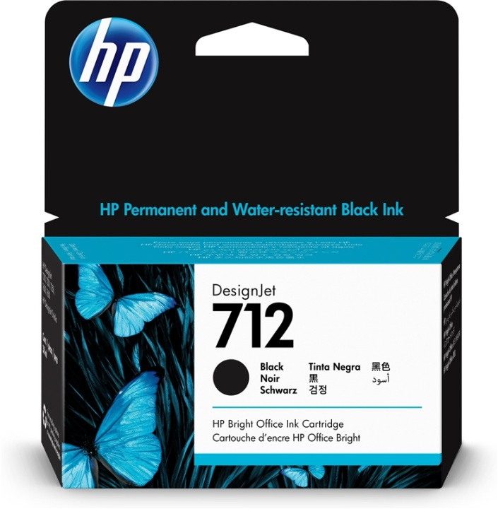 HP 712 bläckpatroner 1 styck Original Standardavkastning Svart in de groep COMPUTERS & RANDAPPARATUUR / Printers & Accessoires / Inkt & Toner / Inktpatronen / HP bij TP E-commerce Nordic AB (A14181)