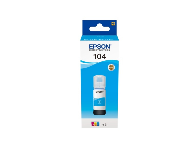 Epson 104 EcoTank Cyan ink bottle in de groep COMPUTERS & RANDAPPARATUUR / Printers & Accessoires / Inkt & Toner / Inktpatronen / Epson bij TP E-commerce Nordic AB (A14245)