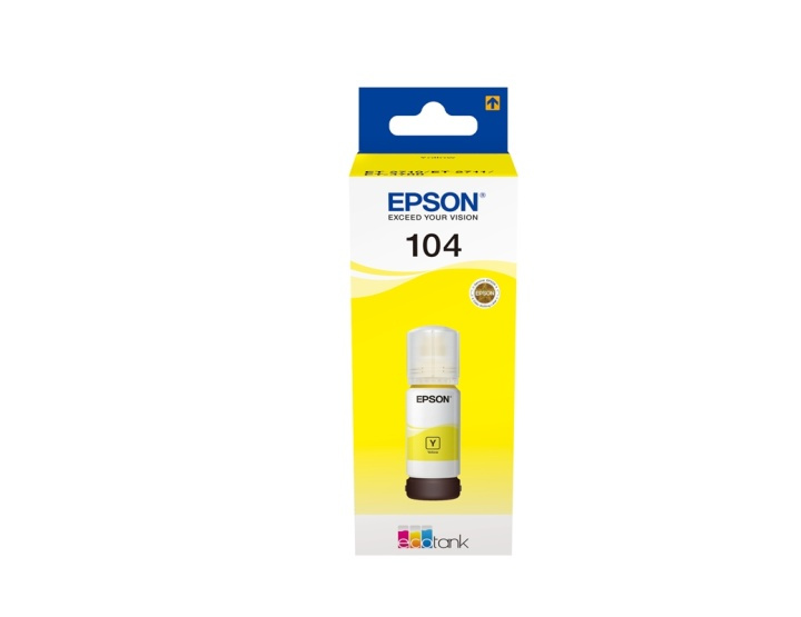 Epson 104 EcoTank Yellow ink bottle in de groep COMPUTERS & RANDAPPARATUUR / Printers & Accessoires / Inkt & Toner / Inktpatronen / Epson bij TP E-commerce Nordic AB (A14246)