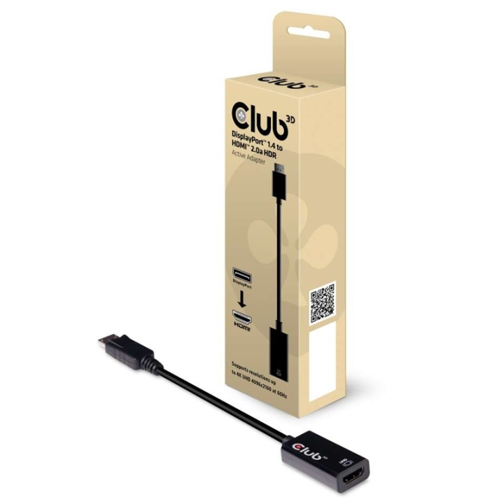 CLUB3D DisplayPort 1.4 to HDMI 2.0b HDR Active Adapter in de groep HOME ELECTRONICS / Kabels & Adapters / HDMI / Adapters bij TP E-commerce Nordic AB (A14269)