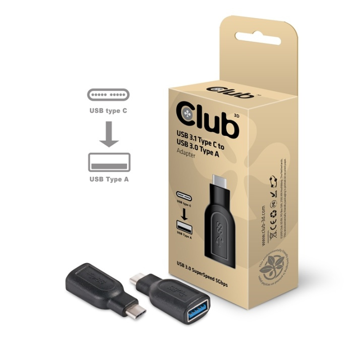 CLUB3D USB 3.1 Type C to USB 3.0 Adapter in de groep COMPUTERS & RANDAPPARATUUR / Computerkabels / USB / USB-A / Adapters bij TP E-commerce Nordic AB (A14283)