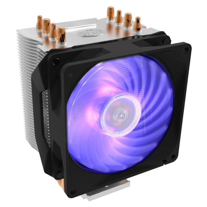 Cooler Master Hyper H410R RGB Processor Kylare 9,2 cm Svart, Silver in de groep COMPUTERS & RANDAPPARATUUR / Computeronderdelen / Koeling / Processorkoelers bij TP E-commerce Nordic AB (A14360)