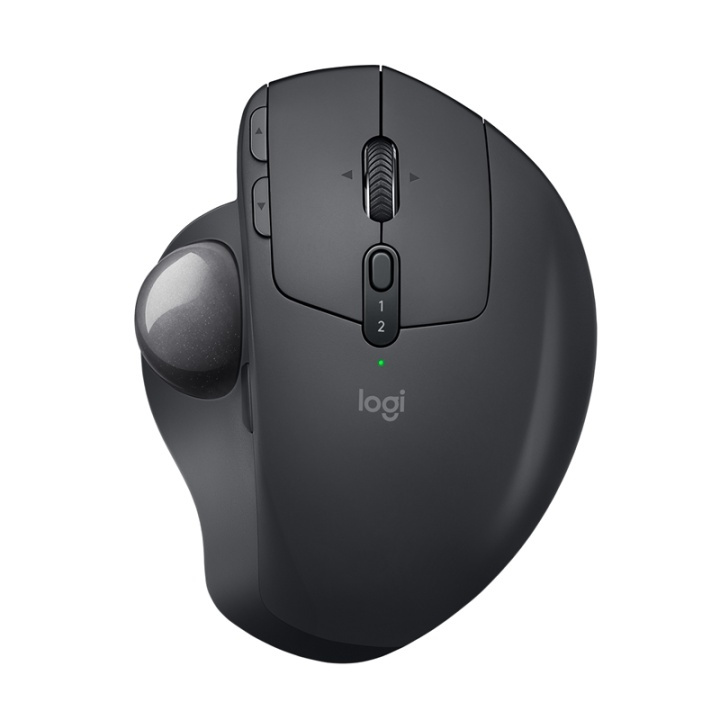 Logitech MX Ergo datormöss högerhand Trådlös RF + Bluetooth Styrkula 440 DPI in de groep COMPUTERS & RANDAPPARATUUR / Muizen en toetsenborden / Muizen / Draadloos bij TP E-commerce Nordic AB (A14460)