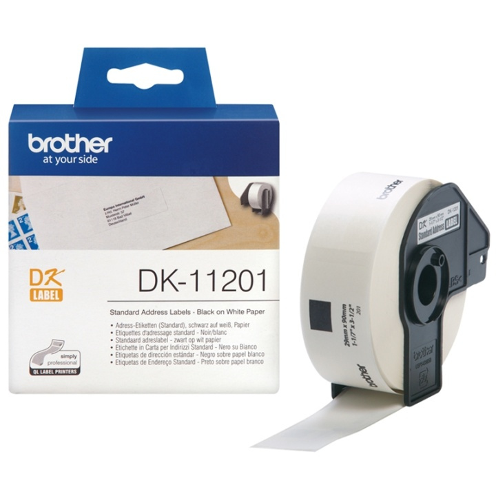 Brother DK-11201 etikett-tejp Svart på vitt in de groep COMPUTERS & RANDAPPARATUUR / Printers & Accessoires / Printers / Label machines & Accessoires / Etiketten bij TP E-commerce Nordic AB (A14652)