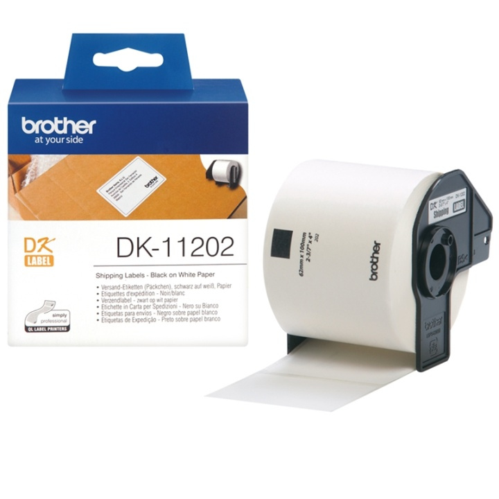 Brother DK-11202 etikett-tejp Svart på vitt in de groep COMPUTERS & RANDAPPARATUUR / Printers & Accessoires / Printers / Label machines & Accessoires / Etiketten bij TP E-commerce Nordic AB (A14653)