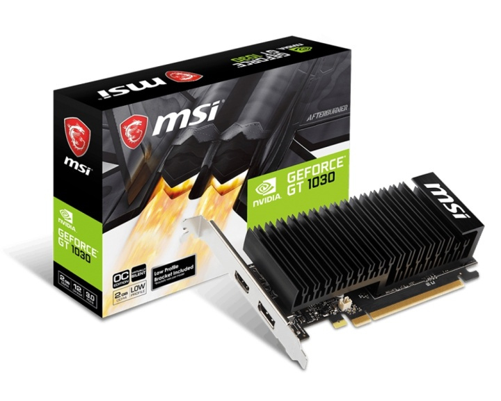 MSI V809-2825R grafikkort NVIDIA GeForce GT 1030 2 GB GDDR4 in de groep COMPUTERS & RANDAPPARATUUR / Computeronderdelen / Grafische kaart bij TP E-commerce Nordic AB (A14765)