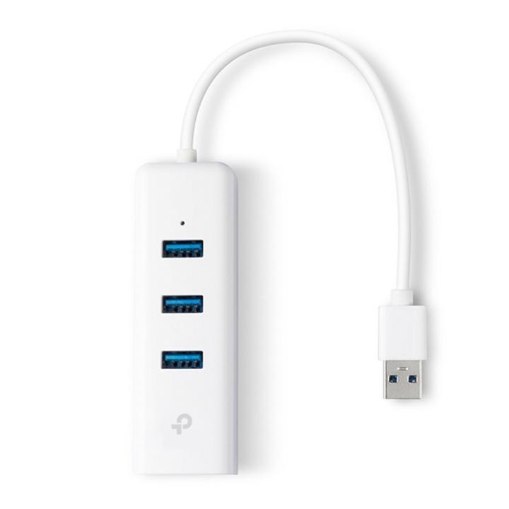 TP-LINK UE330 USB 3.2 Gen 1 (3.1 Gen 1) Type-A 1000 Mbit/s Vit in de groep COMPUTERS & RANDAPPARATUUR / Computeraccessoires / USB-hubs bij TP E-commerce Nordic AB (A14782)