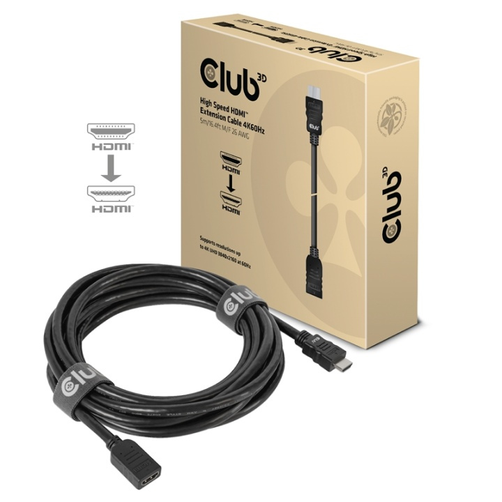 CLUB3D CAC-1325 HDMI-kabel 5 m HDMI Typ A (standard) Svart in de groep HOME ELECTRONICS / Kabels & Adapters / HDMI / Kabels bij TP E-commerce Nordic AB (A14792)