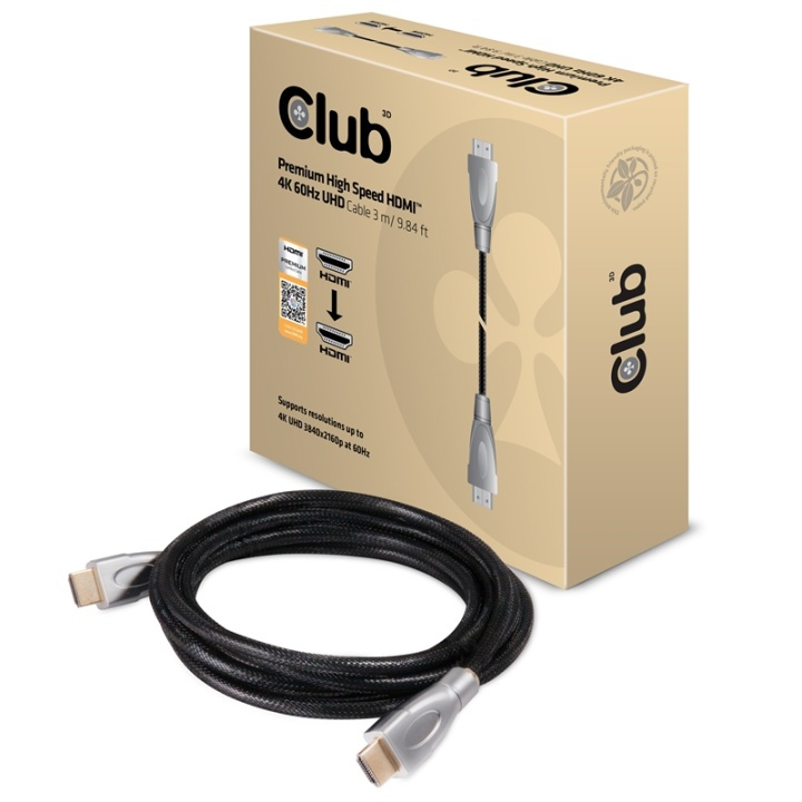 CLUB3D HDMI 2.0 Cable 3Meter UHD 4K/60Hz 18Gbps Certified Premium High Speed in de groep HOME ELECTRONICS / Kabels & Adapters / HDMI / Kabels bij TP E-commerce Nordic AB (A14797)