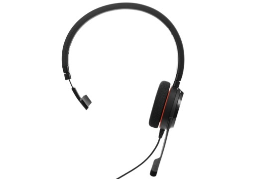 Jabra Evolve 20 MS Mono Headset Huvudband Svart in de groep COMPUTERS & RANDAPPARATUUR / Computeraccessoires / Koptelefoon bij TP E-commerce Nordic AB (A14844)