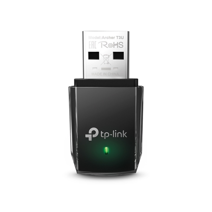 TP-LINK Archer T3U WLAN 1267 Mbit/s in de groep COMPUTERS & RANDAPPARATUUR / Netwerk / Netwerkkaarten / USB Draadloos bij TP E-commerce Nordic AB (A15250)