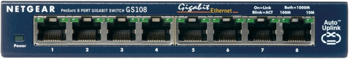 Netgear ProSafe 8-Port Gigabit Desktop Switch Ohanterad in de groep COMPUTERS & RANDAPPARATUUR / Netwerk / Schakelaars bij TP E-commerce Nordic AB (A15270)
