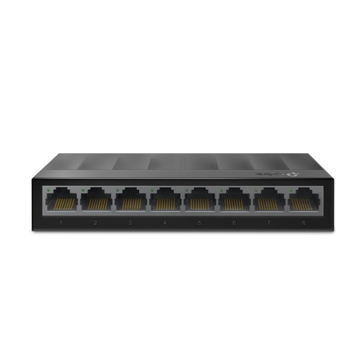 TP-LINK LS1008G Ohanterad Gigabit Ethernet (10/100/1000) Svart in de groep COMPUTERS & RANDAPPARATUUR / Netwerk / Schakelaars bij TP E-commerce Nordic AB (A15283)