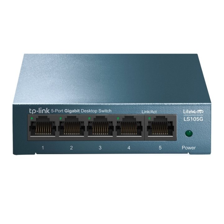 TP-LINK LS105G Ohanterad Gigabit Ethernet (10/100/1000) Blå in de groep COMPUTERS & RANDAPPARATUUR / Netwerk / Schakelaars / 10/100/1000Mbps bij TP E-commerce Nordic AB (A15284)