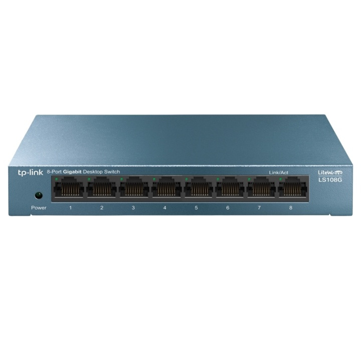 TP-Link LiteWave 8Port Gbit Desktop Switch 8 Gbit RJ45 Ports in de groep COMPUTERS & RANDAPPARATUUR / Netwerk / Schakelaars bij TP E-commerce Nordic AB (A15285)