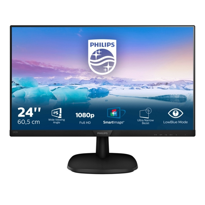 Philips V Line LCD-skärm med Full HD 243V7QDSB/00 in de groep COMPUTERS & RANDAPPARATUUR / Computermonitor / Computermonitoren bij TP E-commerce Nordic AB (A15336)