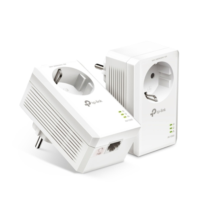 TP-LINK TL-PA7017P KIT PowerLine-nätverksadapter 1000 Mbit/s Nätverksansluten (E in de groep COMPUTERS & RANDAPPARATUUR / Netwerk / Homeplug/Powerline bij TP E-commerce Nordic AB (A15342)