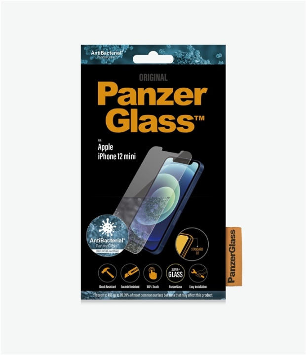 PanzerGlass 2707 Genomskinligt skärmskydd till iPhone 12 mini 1 styck in de groep SMARTPHONE & TABLETS / Mobielbescherming / Apple / iPhone 12 Mini / Screen Protectors bij TP E-commerce Nordic AB (A15499)