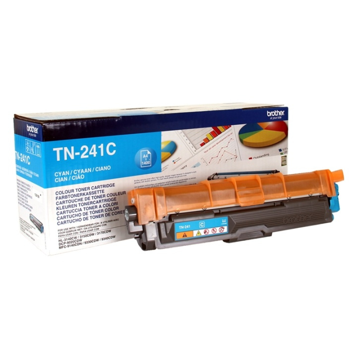 Brother TN-241C Tonerkassett 1 styck Original Cyan in de groep COMPUTERS & RANDAPPARATUUR / Printers & Accessoires / Inkt & Toner / Toner / Brother bij TP E-commerce Nordic AB (A15696)