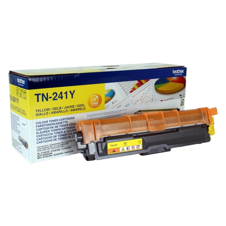 Brother TN-241Y Tonerkassett 1 styck Original Gul in de groep COMPUTERS & RANDAPPARATUUR / Printers & Accessoires / Inkt & Toner / Toner / Brother bij TP E-commerce Nordic AB (A15698)