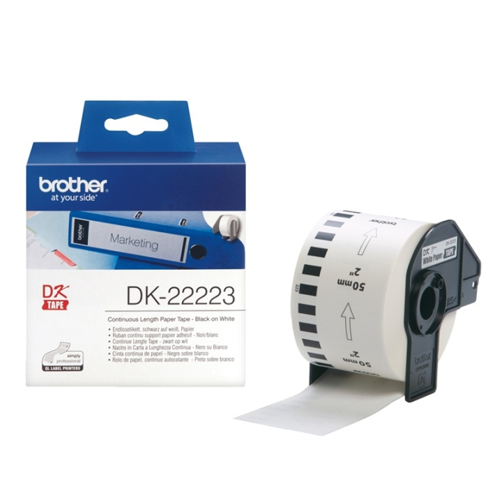 Brother DK-22223 utskriftsbara etiketter Vit in de groep COMPUTERS & RANDAPPARATUUR / Printers & Accessoires / Printers / Label machines & Accessoires / Etiketten bij TP E-commerce Nordic AB (A15969)