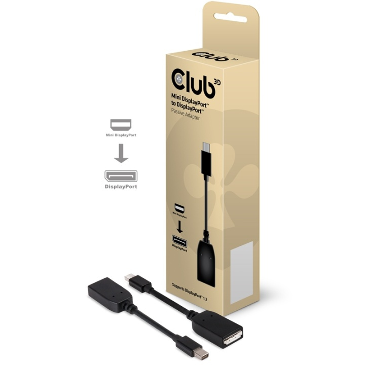 CLUB3D Mini DisplayPort to DisplayPort 1.2 Adapter Cable in de groep COMPUTERS & RANDAPPARATUUR / Computerkabels / DisplayPort / Adapters bij TP E-commerce Nordic AB (A15982)