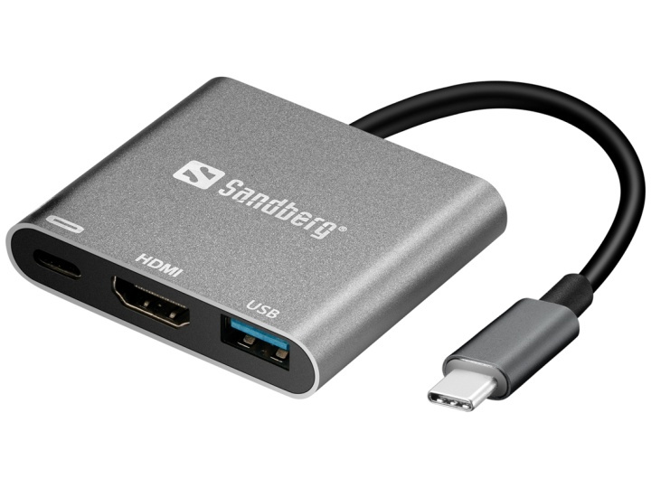 Sandberg USB-C Mini Dock HDMI+USB in de groep COMPUTERS & RANDAPPARATUUR / Laptops & accessoires / Docking station bij TP E-commerce Nordic AB (A15991)