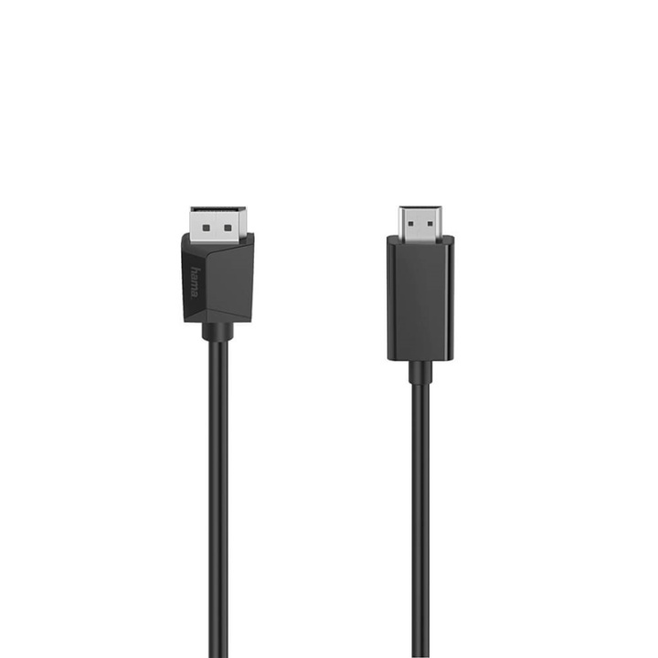 Hama Kabel DisplayPort-HDMI 4K 1,5m Zwart in de groep COMPUTERS & RANDAPPARATUUR / Computerkabels / DisplayPort / Kabels bij TP E-commerce Nordic AB (A16283)