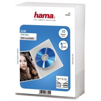 HAMA DVD-Box Slim Transp. 10-pack in de groep HOME ELECTRONICS / Opslagmedia / CD/DVD/BD-schijven / Cd/dvd-opslag bij TP E-commerce Nordic AB (A16431)