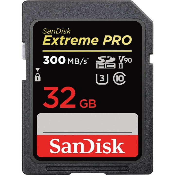 SANDISK SDHC Extreme Pro 32GB 300MB/s UHS-II V90 in de groep HOME ELECTRONICS / Opslagmedia / Geheugenkaarten / SD/SDHC/SDXC bij TP E-commerce Nordic AB (A16440)