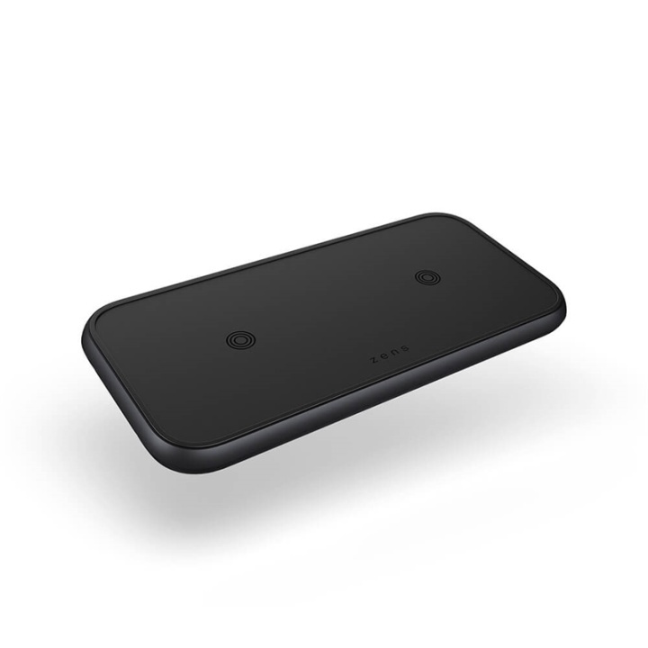 ZENS Dual Alu. QI charger + USB-A out 10W inkl 30W USB-C PD Black in de groep SMARTPHONE & TABLETS / Opladers & Kabels / Draadloze Qi-oplader bij TP E-commerce Nordic AB (A16476)