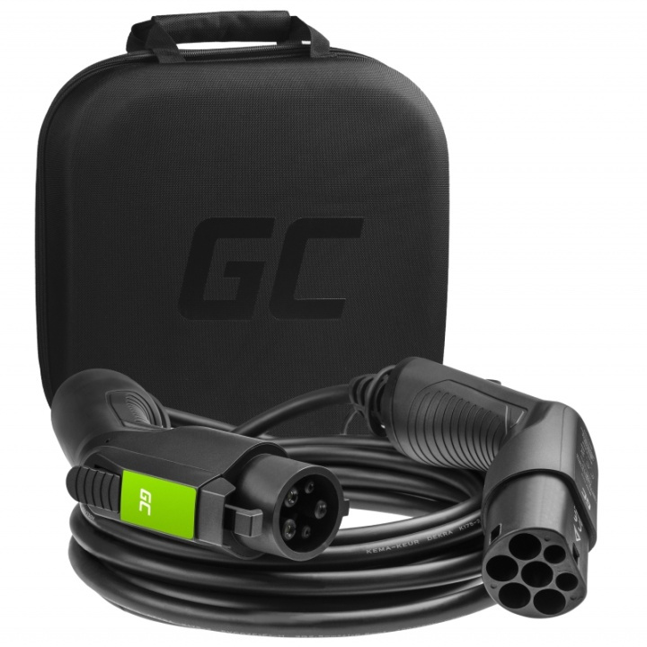 GREENCELL EV Cable EV19 Typ1 7m 3.6kW 16A 1-Phase Black IP55 in de groep AUTO / Laadkabels & Oplaadboxen voor Elektrische auto bij TP E-commerce Nordic AB (A16549)