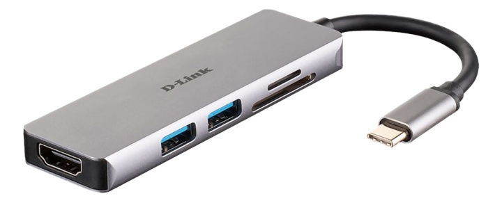 5-in-1 USB-C Hub with HDMI and SD/microSD Card Reader in de groep COMPUTERS & RANDAPPARATUUR / Laptops & accessoires / Docking station bij TP E-commerce Nordic AB (A16578)