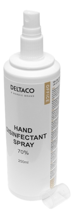 DELTACO Hand disinfectant liquid, 250 ml in de groep BEAUTY & HEALTH / Gezondheidszorg / handdesinfectie bij TP E-commerce Nordic AB (A16647)
