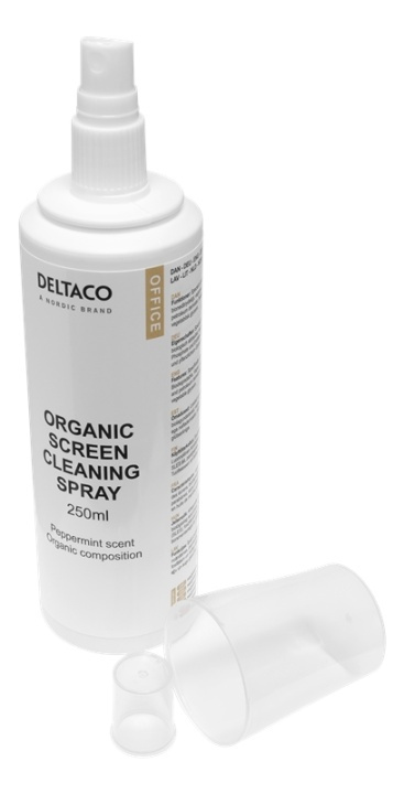 DELTACO Office Organic LCD Cleaning set 250ml in de groep COMPUTERS & RANDAPPARATUUR / Computeraccessoires / Reiniging bij TP E-commerce Nordic AB (A16649)