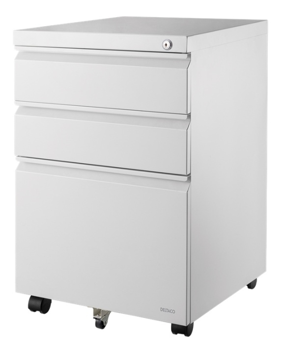 DELTACO OFFICE Mobile cabinet with lock and 3-drawers, swivel castors, in de groep COMPUTERS & RANDAPPARATUUR / Computeraccessoires / Overige bij TP E-commerce Nordic AB (A16654)