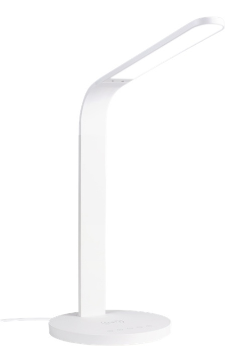 DELTACO OFFICE LED desk lamp with wireless fast charging, timer functi in de groep HOME ELECTRONICS / Verlichting / Tafellampen bij TP E-commerce Nordic AB (A16655)