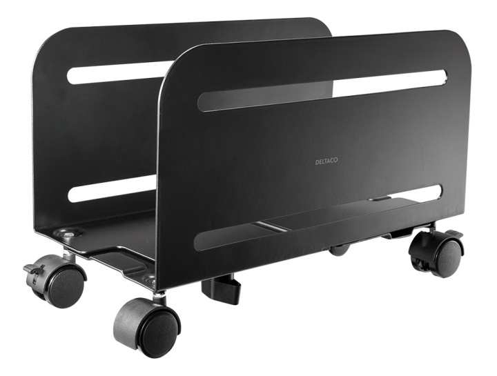 DELTACO OFFICE Universal mobile CPU stand, black in de groep COMPUTERS & RANDAPPARATUUR / Computeraccessoires / Overige bij TP E-commerce Nordic AB (A16657)