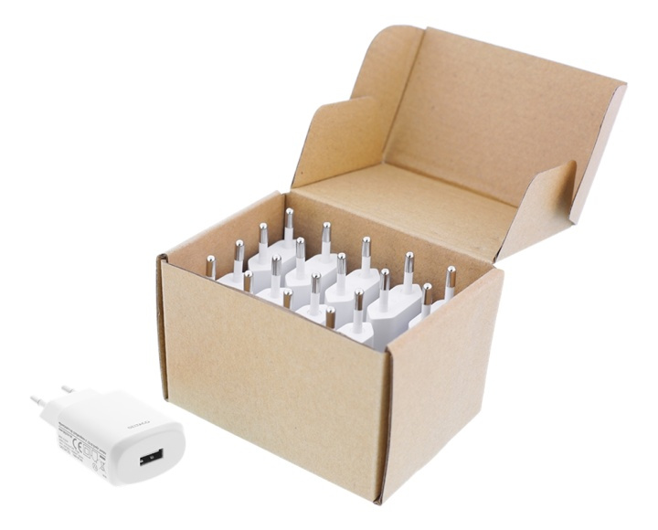 DELTACO USB wall charger, 2,4 A, 10 pcs, bulk in de groep SMARTPHONE & TABLETS / Opladers & Kabels / Wandoplader / Wandoplader USB bij TP E-commerce Nordic AB (A16669)