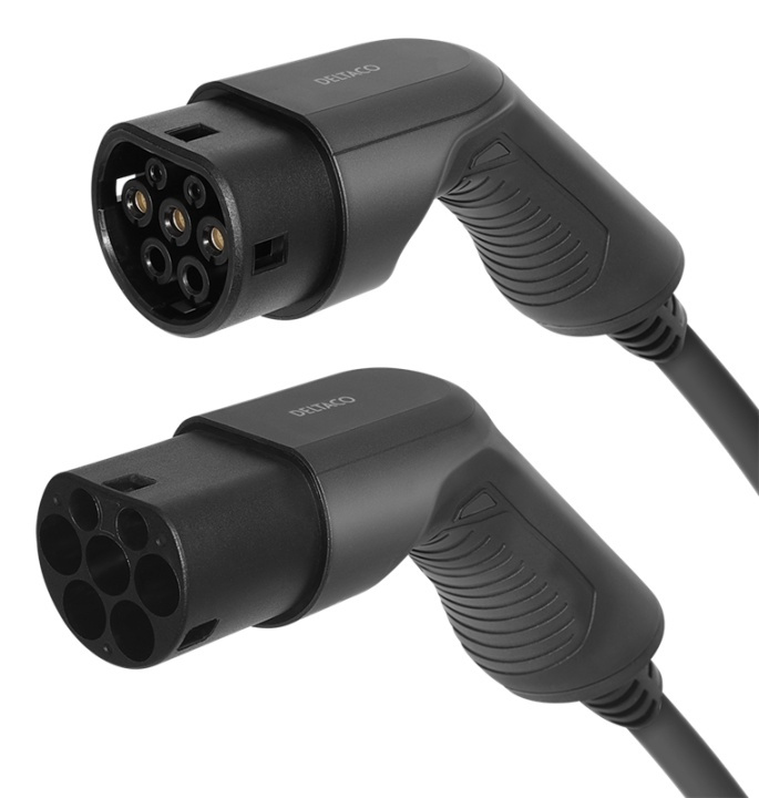 DELTACO e-Charge, cable type 2 - type 2, 3 phase, 16A, 5M in de groep AUTO / Laadkabels & Oplaadboxen voor Elektrische auto bij TP E-commerce Nordic AB (A16678)